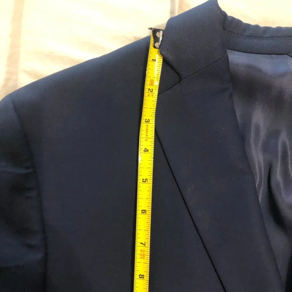 Ralph Lauren for Dillards Men's Navy Blue Suit Blazer 2‎ Buttons 48R